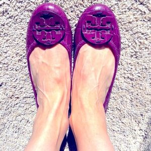 Tory Burch Croc Skin Ballet Flats